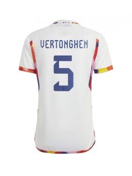 Belgien Jan Vertonghen #5 Replika Borta Kläder VM 2022 Kortärmad